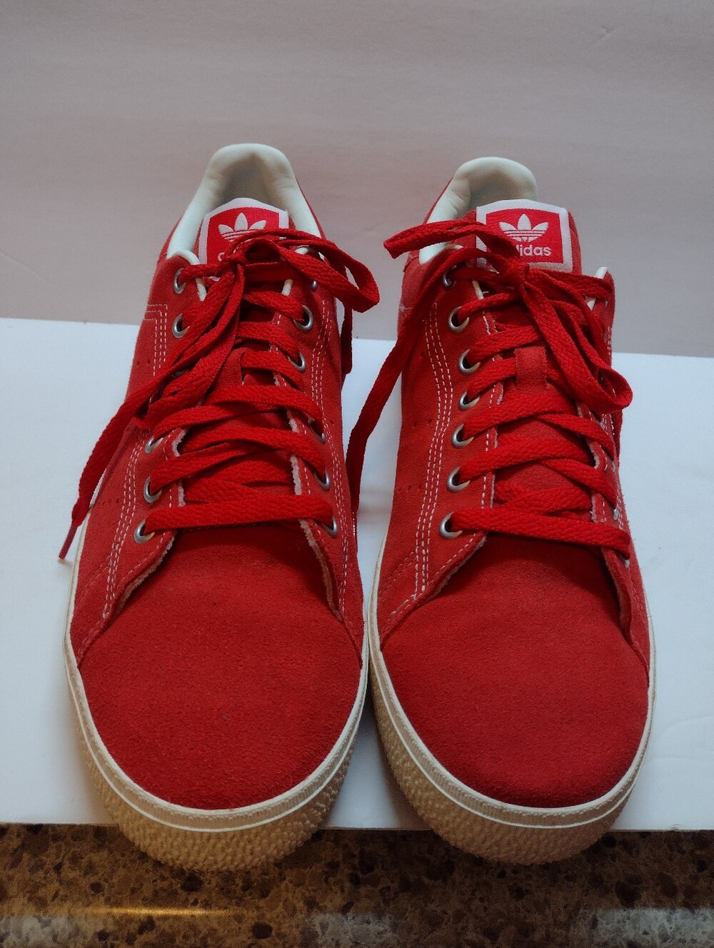 Adidas Originals Stan Smith Red Suede Sneakers ID2044 Mens Size 11 Outdoors - Picture 2 of 8